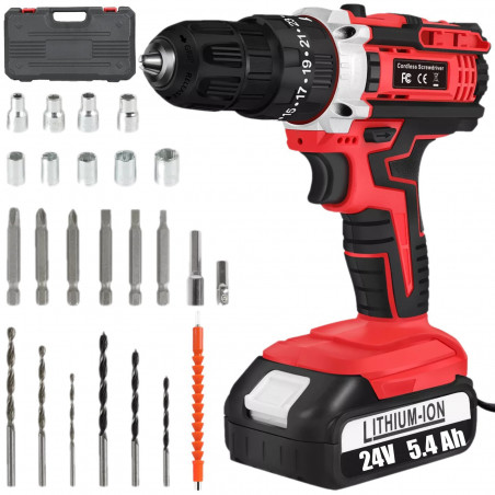 Akumuliatorinis suktuvas-gręžtuvas + priedai MS711E