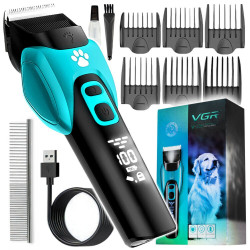 Bevielė gyvūnų kirpimo mašinėlė V-208, mėlyna