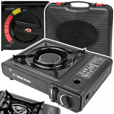 Turistinė nešiojama keramikinė dujinė viryklė su lagaminu
