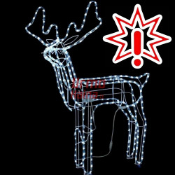 LED dekoracija 3D šviečiantis elnias L judantis CL3, šaltai baltos spalvos (Prekė su defektu 9902936)