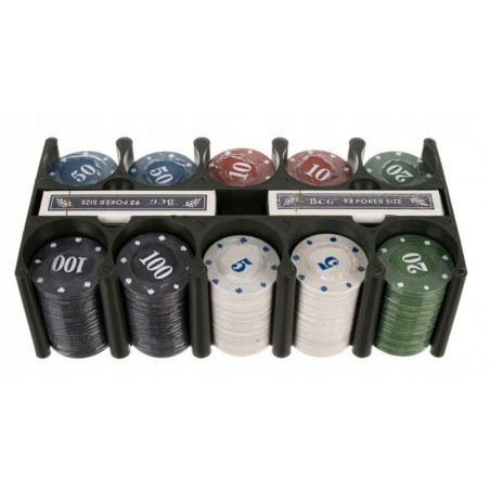 Pokerio rinkinys dėžutėje, 200 žetonų