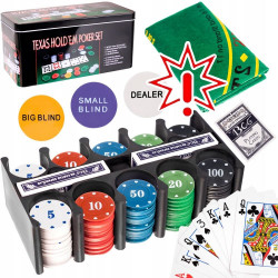 Pokerio rinkinys dėžutėje, 200 žetonų (Prekė su defektu 9902942)