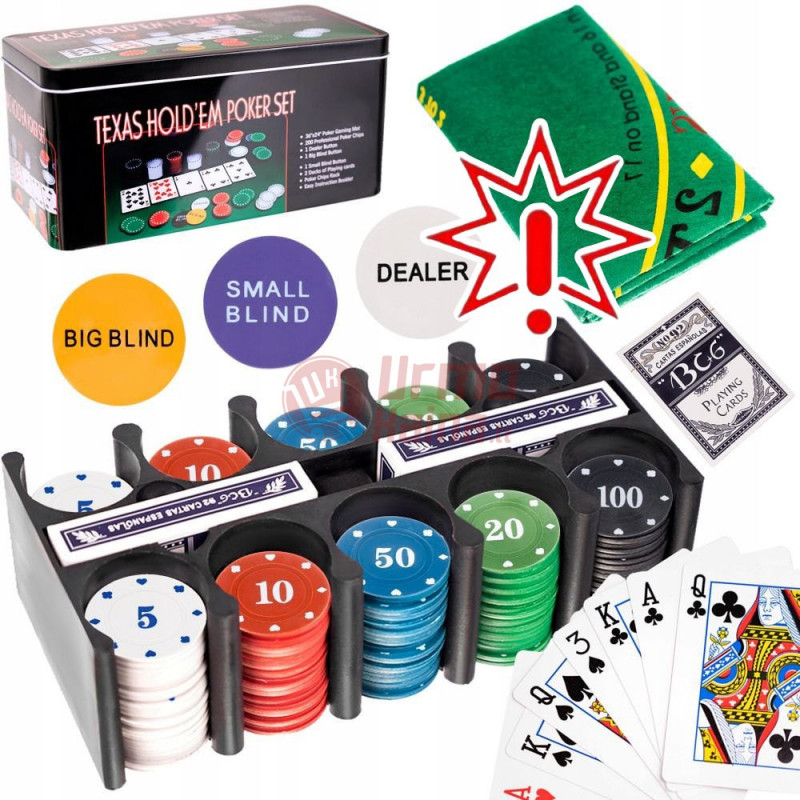 Pokerio rinkinys dėžutėje, 200 žetonų (Prekė su defektu 9902942)