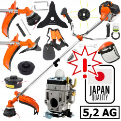 Benzininė krūmapjovė - trimeris Meister 5,2 AG (3,9 kW) Max Set (Prekė su defektu 9902947)