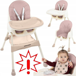 Sulankstoma maitinimo kėdutė 3in1 Kruzzel HC02 (Prekė su defektu 9902948)