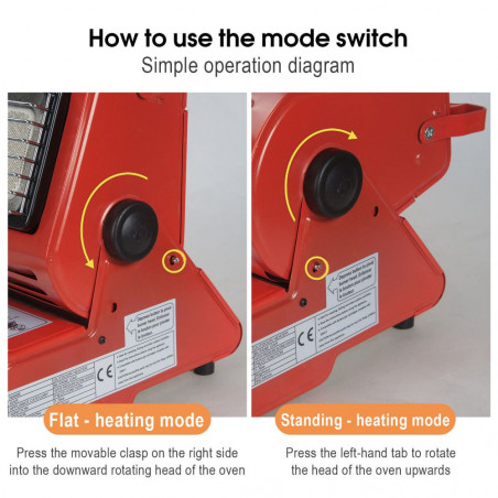 Turistinis nešiojamas dujinis šildytuvas - viryklė 2in1