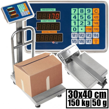 Platforminės svarstyklės 1502ASFM LED (150 kg, 30x40)