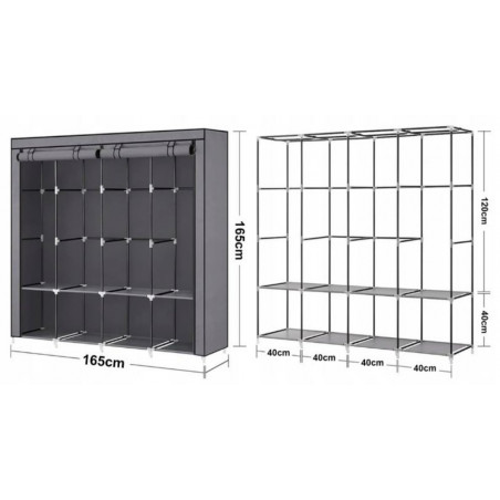 Tekstilinė drabužių spinta W167