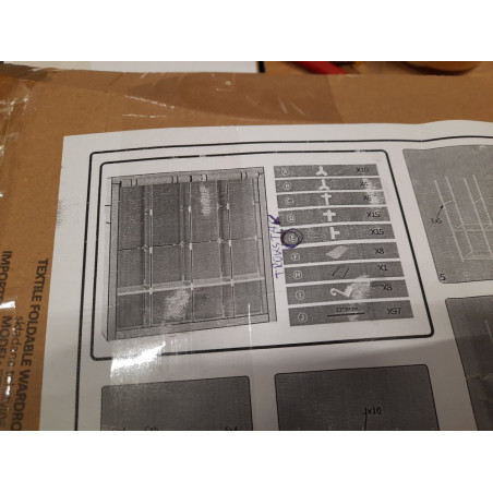 Tekstilinė drabužių spinta W167 (Prekė su defektu 9902959)