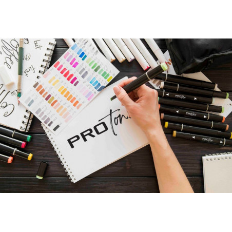 Dvipusiai markeriai dėkle, 120 vnt.