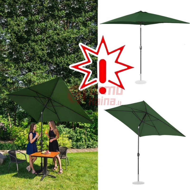 Sodo skėtis - 200x300 cm -  žalias - UNI-UMBRELLA-TSQ2030GR (Prekė su defektu 9902967)