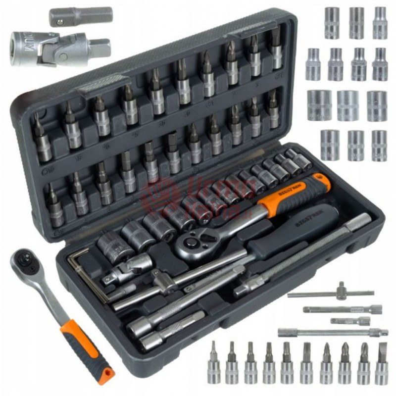 Galvučių rinkinys su terkšle BGT 46 dalių