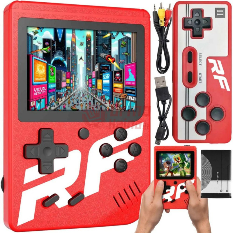 Retro klasikinis nešiojamas žaidimų kompiuteris 2P