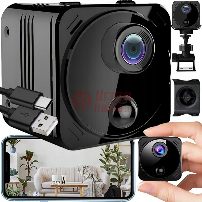 Mini belaidė vaizdo stebėjimo kamera RF08 Wi-Fi