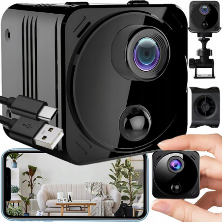 Mini belaidė vaizdo stebėjimo kamera RF08 Wi-Fi