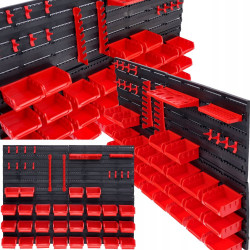 Pakabinamas Įrankių stendas su dėžutėmis ir laikikliais 46 vnt. KD11862