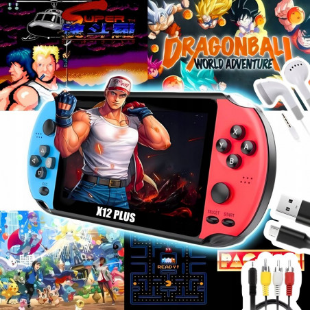 Retro žaidimų konsolė X12, 1000 žaidimų, 8GB