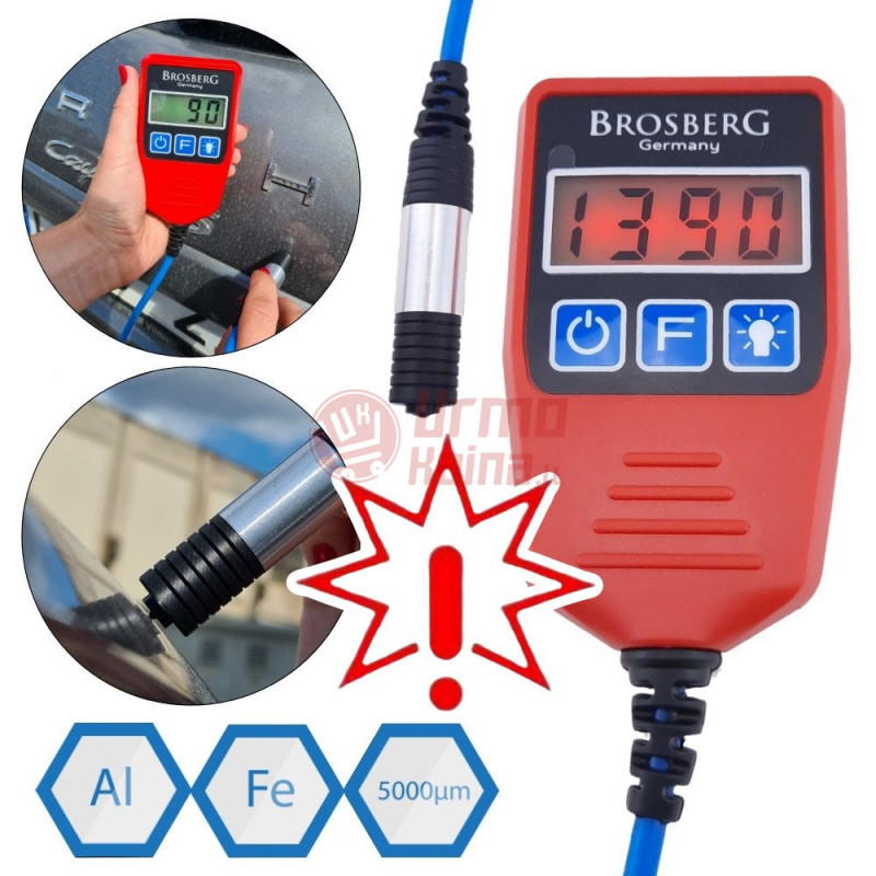 Dažų storio matuoklis Brosberg P5 PLUS (Prekė su defektu 9902974)