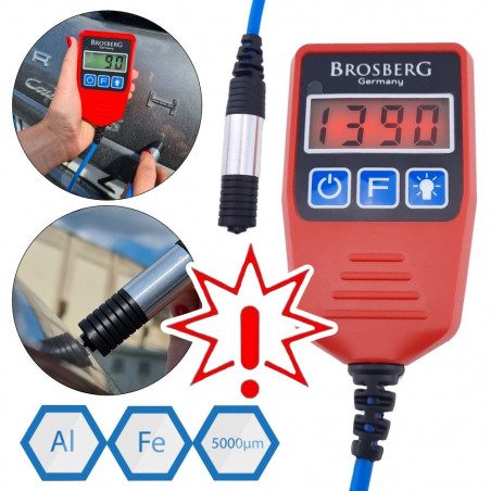 Dažų storio matuoklis Brosberg P5 PLUS (Prekė su defektu 9902974)