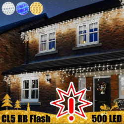 500 LED girlianda varvekliai STANDART PLIUS RB FLASH CL5, šaltai baltos spalvos (Prekė su defektu 9902976)