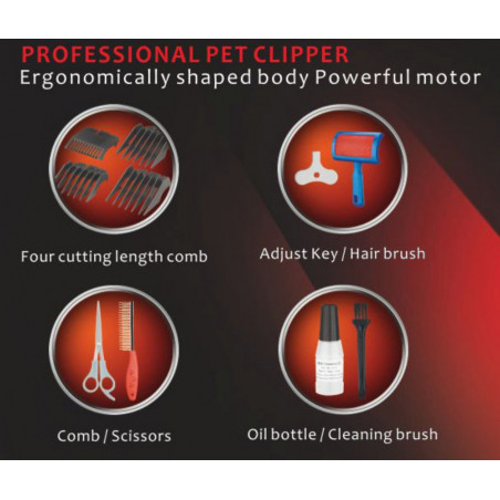 Šunų ir kačių kirpimo mašinėlė Gemei PRO 3201