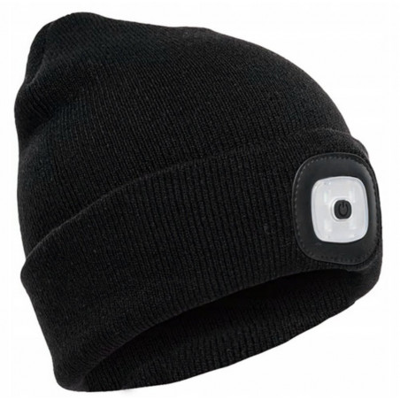 Kepurė su žibintuvėliu, juoda TL01