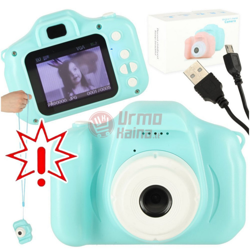 Vaikiškas fotoaparatas su ekranu Summer Vacation Q (Prekė su defektu 9902992)