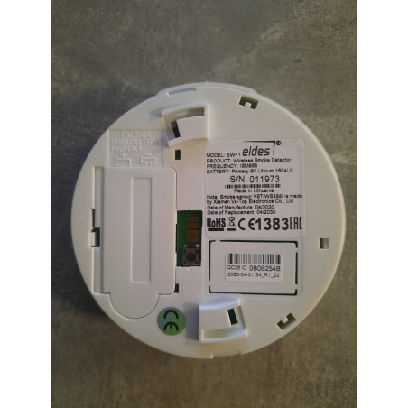 Eldes belaidis dūmų detektorius EWF1 (Prekė su defektu 9903003)