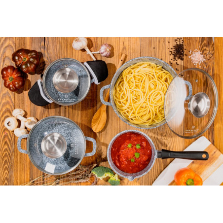 Akmens masės 8 dalių puodų rinkinys EDENBERG EB-8010