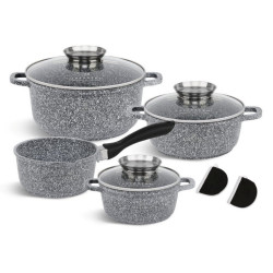 Akmens masės 8 dalių puodų rinkinys EDENBERG EB-8010