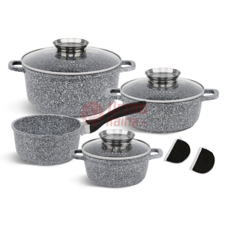 Akmens masės 8 dalių puodų rinkinys EDENBERG EB-8010