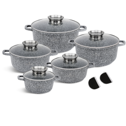 EDENBERG akmens masės 10 dalių puodų rinkinys EB-8147