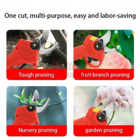 Akumuliatorinės genėjimo žirklės – sekatorius + 2 akumuliatoriai CATA V2