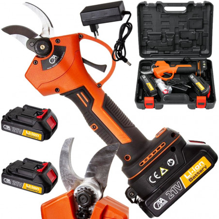 Akumuliatorinės genėjimo žirklės – sekatorius + 2 akumuliatoriai CATA V2