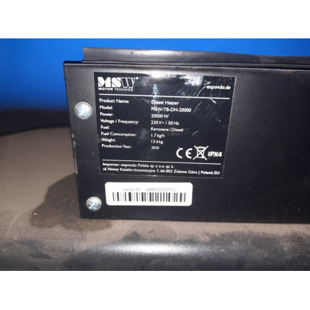 Dyzelinis šildytuvas MSW-TB-DH-20000 (Prekė su defektu 9903012)
