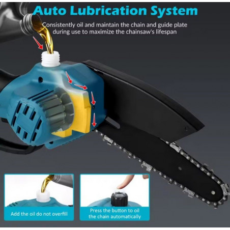 Akumuliatorinė aukštapjovė - daugiafunkcinė BOXER BX3409 4000 W, 2 akumuliatoriai