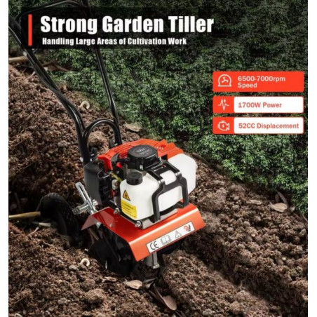 Benzininis kultivatorius DEMON V2, 30 cm