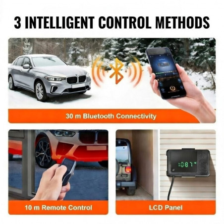 Dyzelinis oro šildytuvas VEVOR 2000W su Bluetooth
