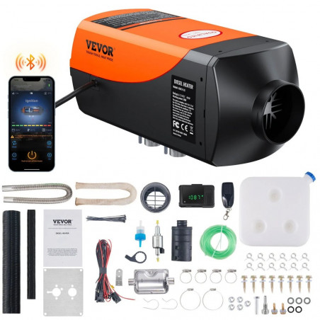 Dyzelinis oro šildytuvas VEVOR 2000W su Bluetooth