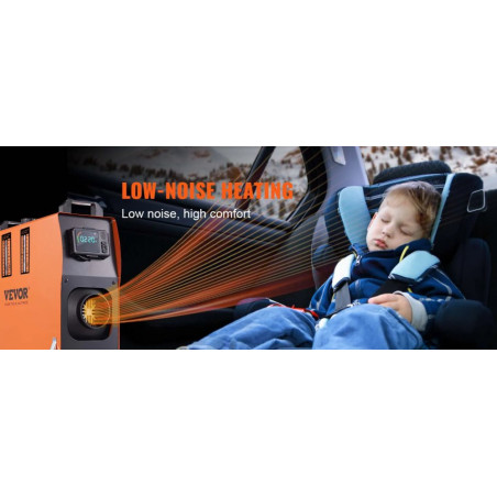 Automobilinis dyzelinis oro šildytuvas VEVOR 8 kW su LCD ekranu ir Bluetooth