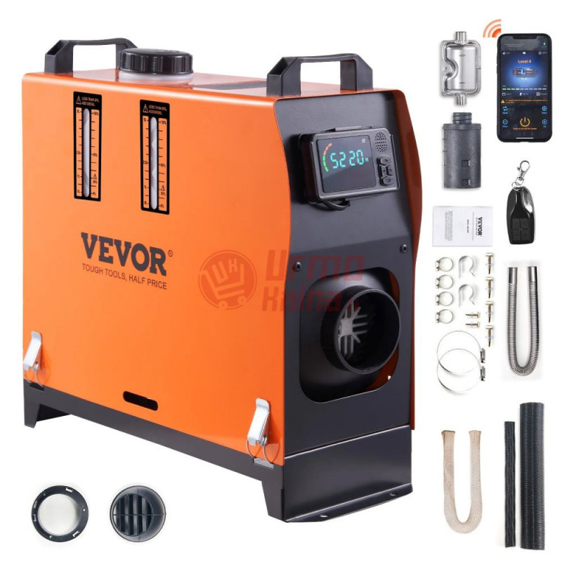 Automobilinis dyzelinis oro šildytuvas VEVOR 8 kW su LCD ekranu ir Bluetooth