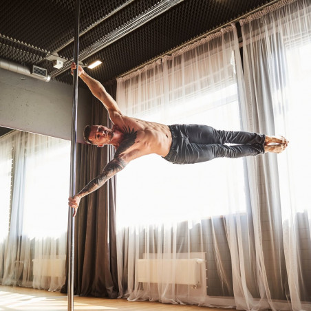 Reguliuojamas Pole dance stulpas VEVOR 282 cm, sidabrinis