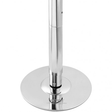 Reguliuojamas Pole dance stulpas VEVOR 282 cm, sidabrinis