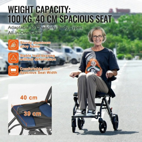 Sulankstomas neįgaliųjų vežimėlis VE01, 100kg