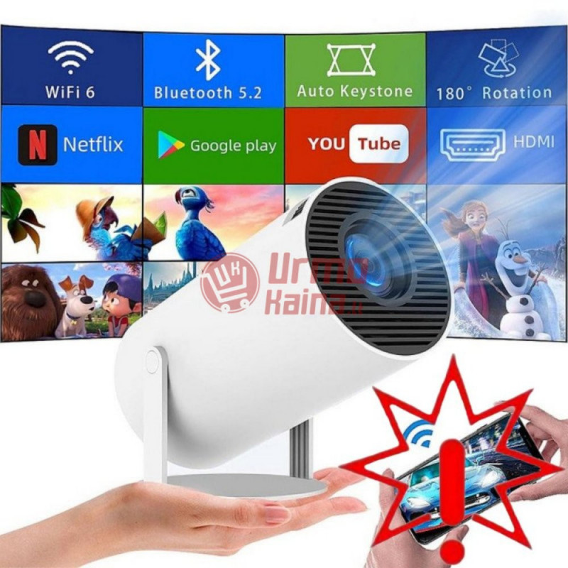 Nešiojamas išmanusis projektorius YL01 (Prekė su defektu 9903019)
