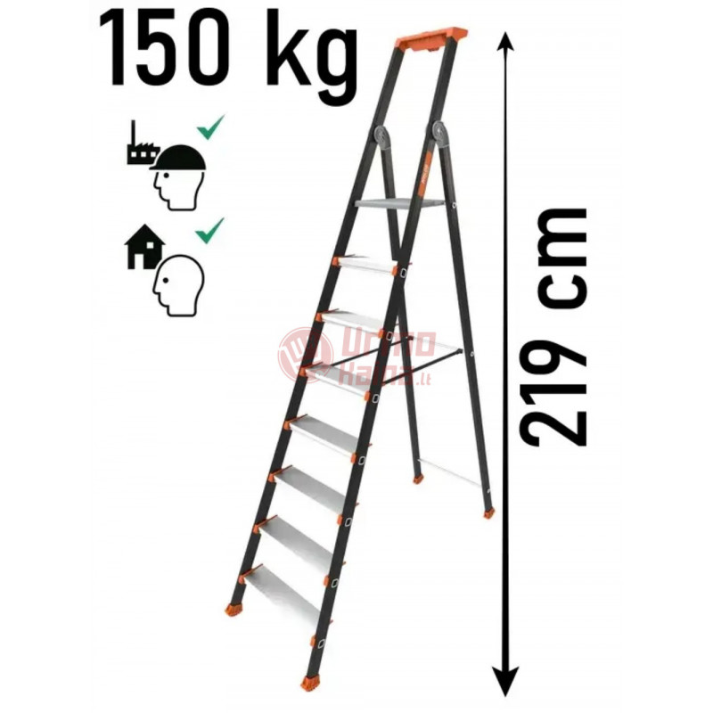 Kopėčios vienpusės profesionalios Tubesca KOLOS, 336 cm, 219 cm