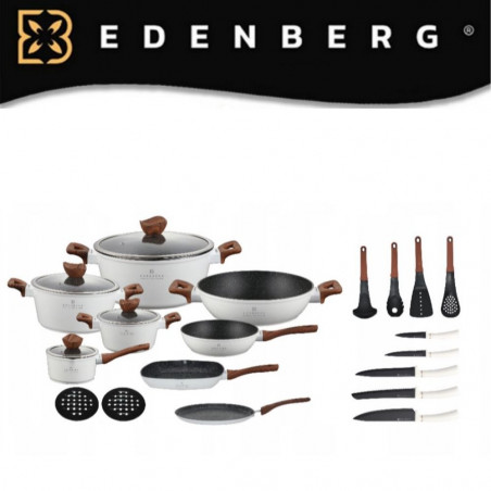 EDENBERG akmens masės 23 dalių puodų rinkinys EB-5603