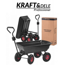 Sodo vežimėlis su išvertimo funkcija 75L 300KG KRAFT&DELE KD3127