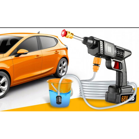 Akumuliatorinis aukšto slėgio plovimo įrenginys KRAFT&DELE KD663E + priedai