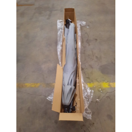Lauko skėtis su LED, 350 cm, pilkas (Prekė su defektu 9903028)